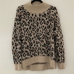 Ann Taylor Leopard Print Sweater_XL